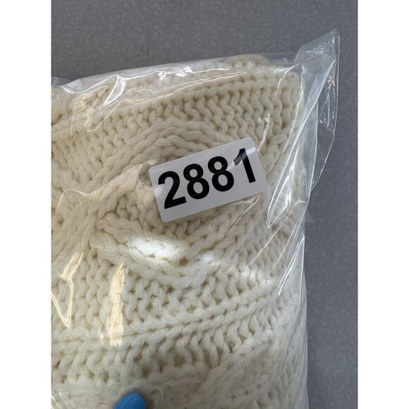 Vintage Wayne Taylor Cable Knit Ivory Irish Fisherman Sweater Harry Met Sally - Picture 8 of 8